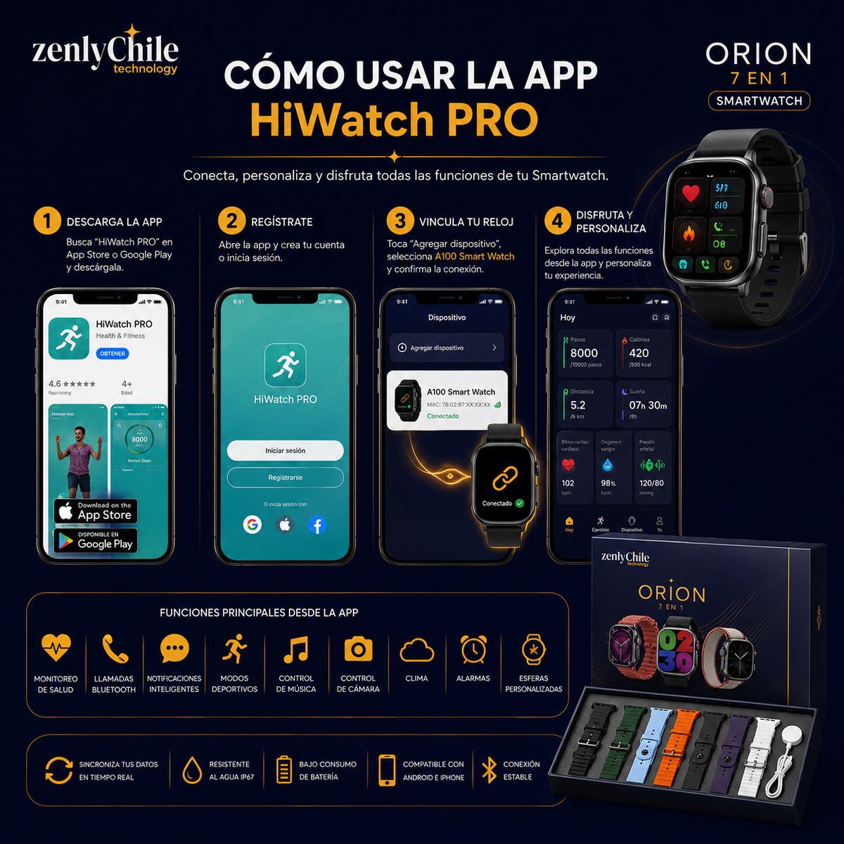 Smartwatch Orion 7 en 1