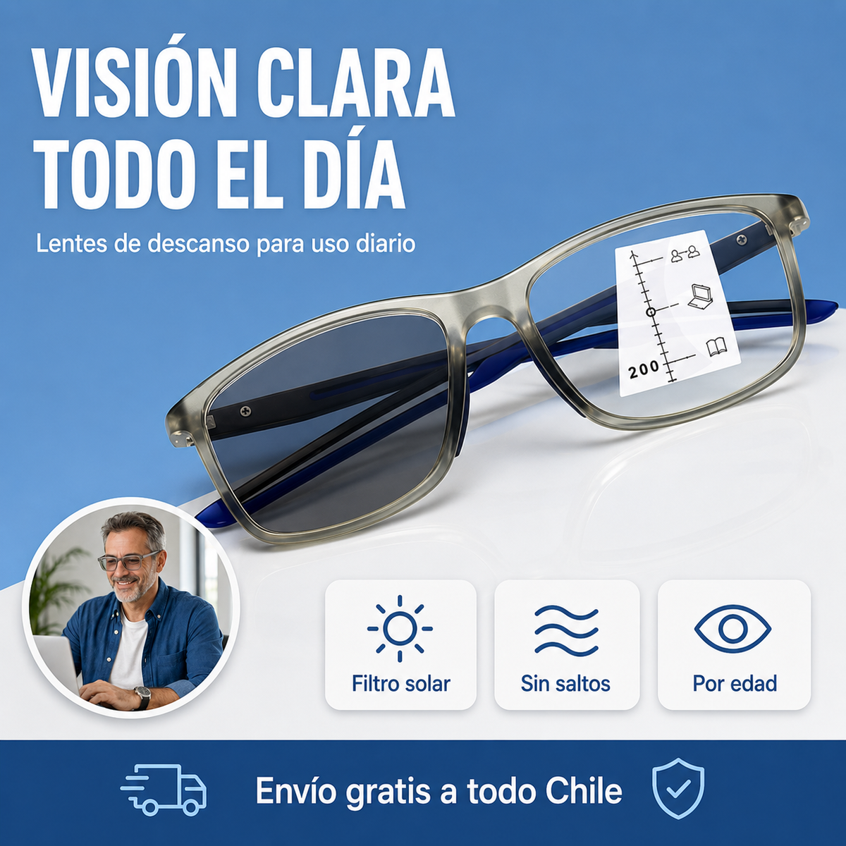 Gafas Multifocales 2 x 1