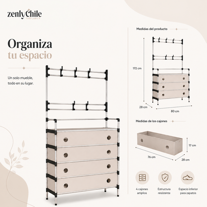 Organizador Zapatos Con Perchero