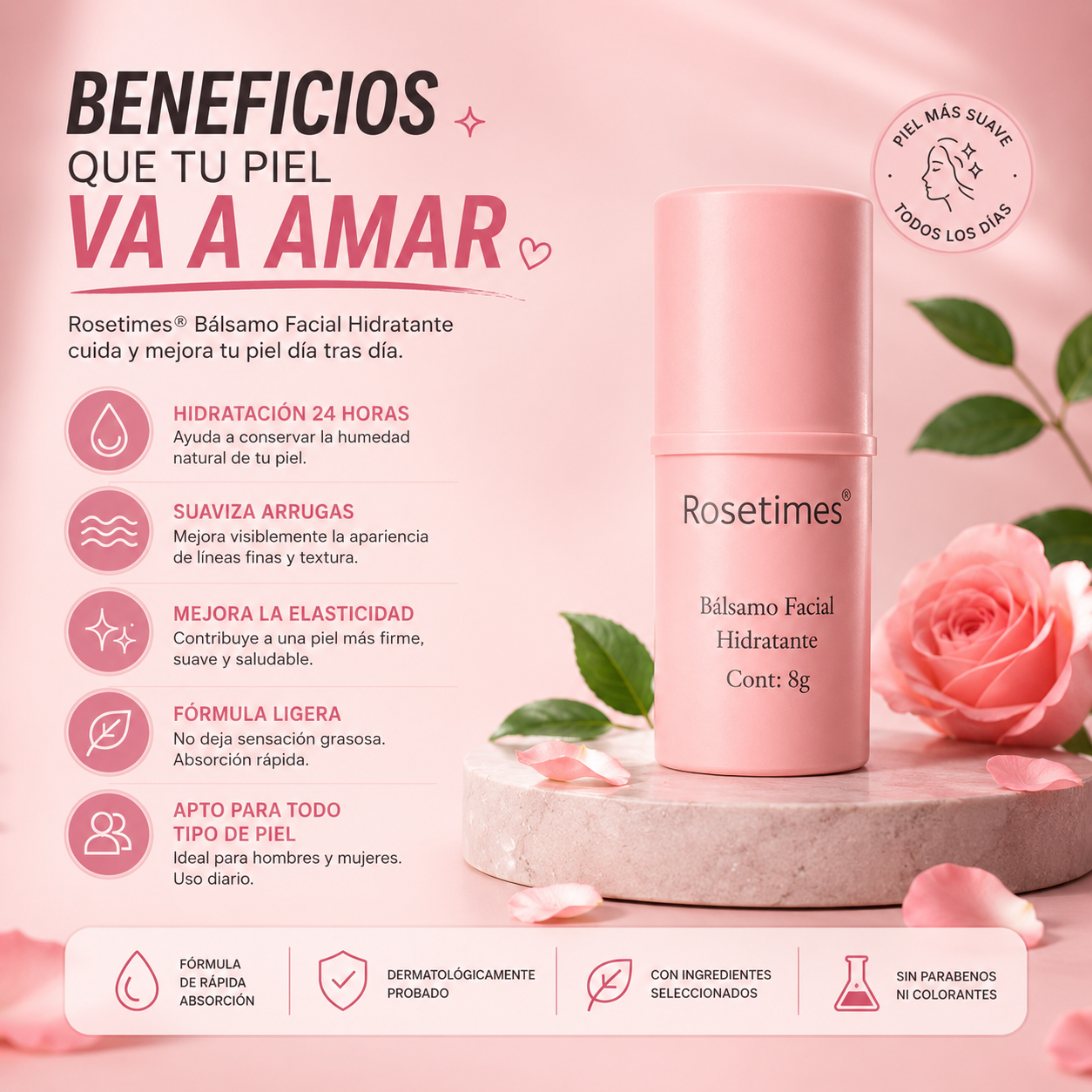 Bálsamo Facial Hidratante Antiarrugas
