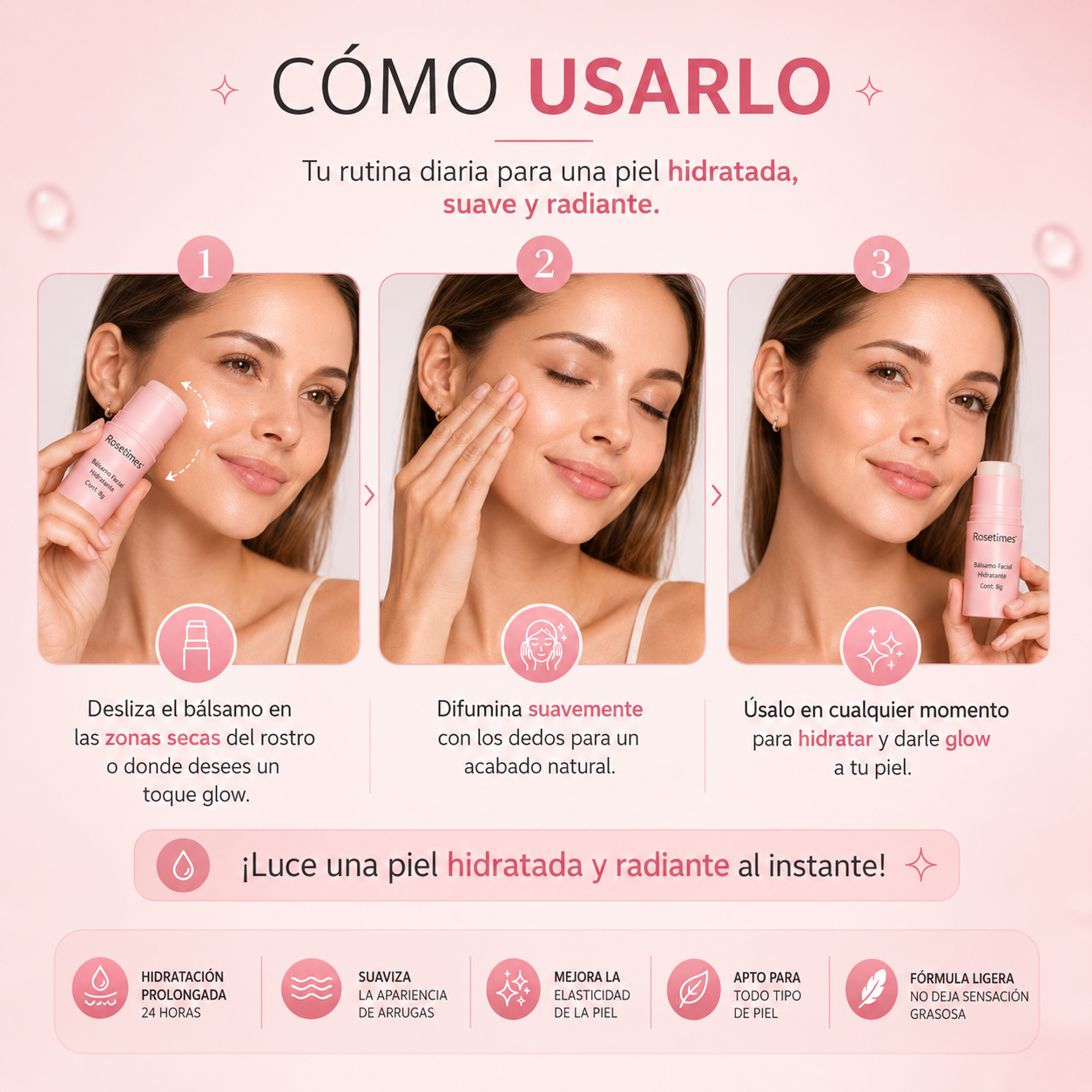 Bálsamo Facial Hidratante Antiarrugas