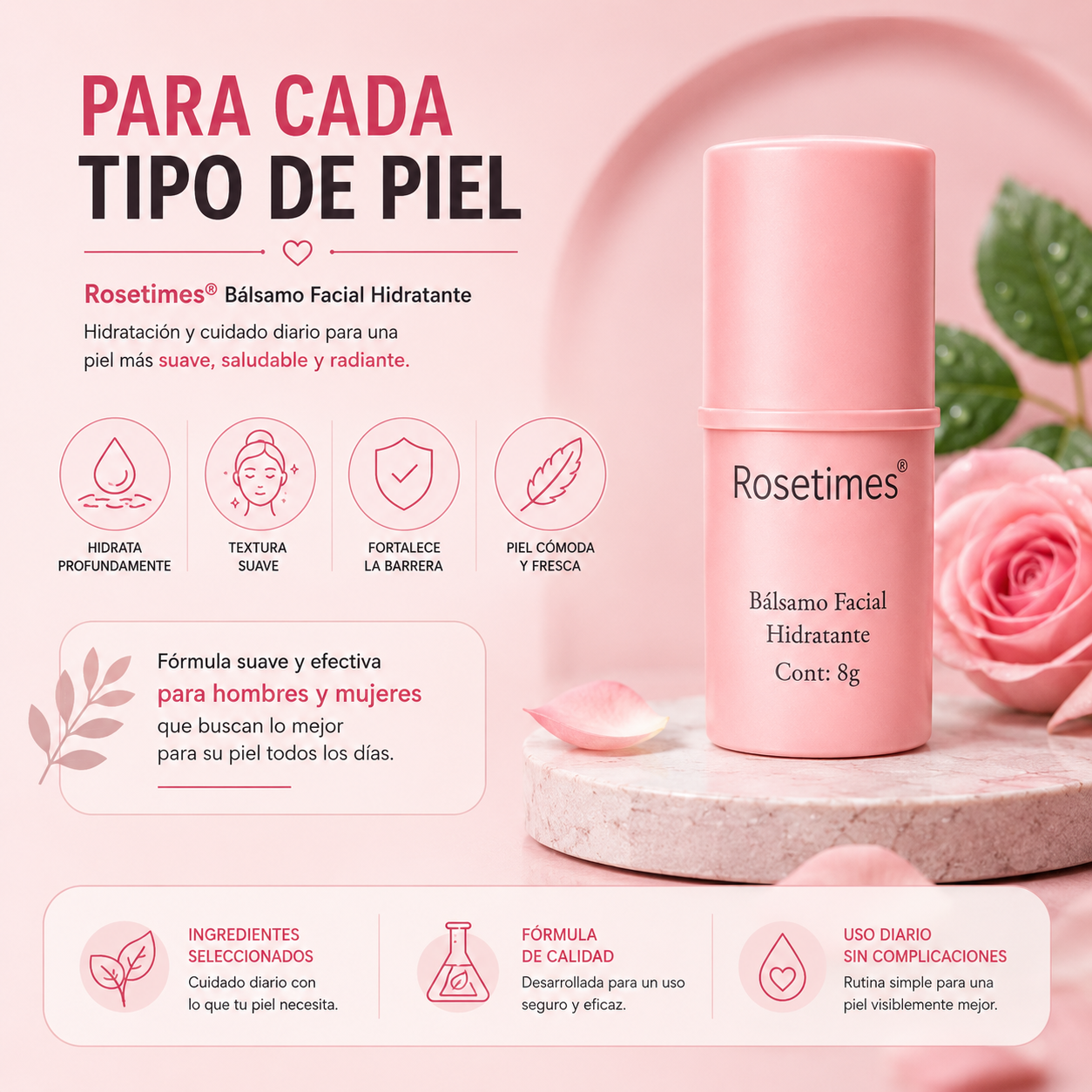 Bálsamo Facial Hidratante Antiarrugas