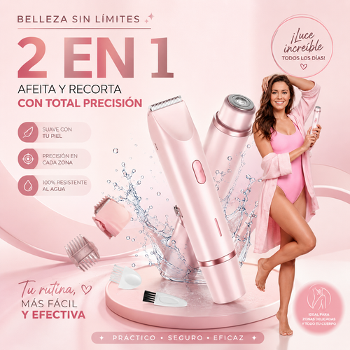 Rasuradora Facial y Corporal 2 en 1